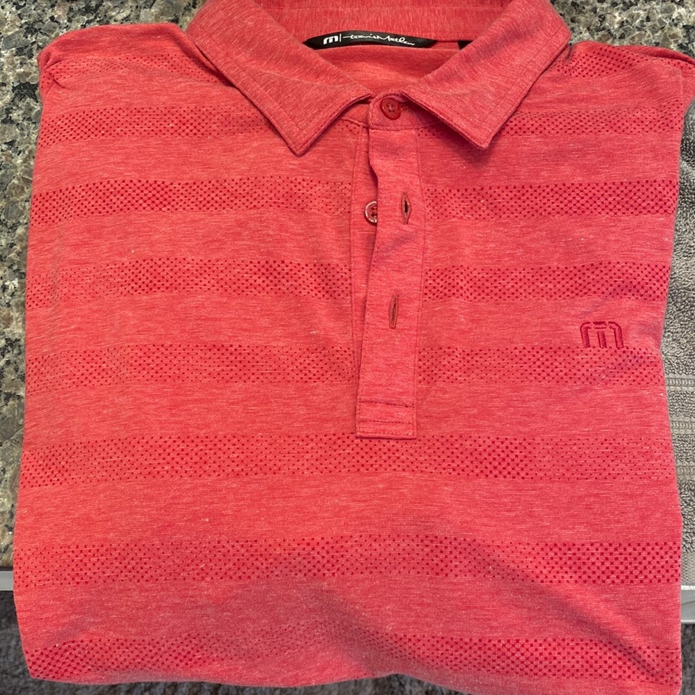 Travis Mathew Large Heater Polo Red